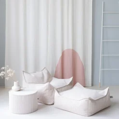 Online Pouf Ottoman Square Marshmallow velours côtelé Fauteuil / Pouf