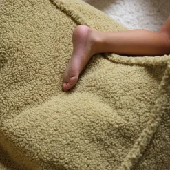 Wigiwama Pouf Ottoman Square Matcha molletonné