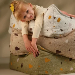 Wigiwama Pouf Ottoman Square Terrazzo Sand