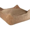 Wigiwama Pouf Ottoman Square Toffee velours côtelé