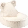Hot Pouf ours Cream White molletonné Fauteuil / Pouf