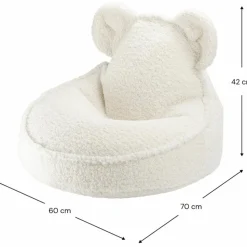 Hot Pouf ours Cream White molletonné Fauteuil / Pouf