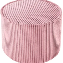 Sale Pouf Pink Mousse velours côtelé Fauteuil / Pouf
