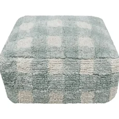 Clearance Pouf Vichy bleu-vert Fauteuil / Pouf