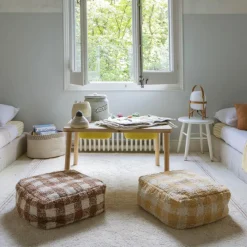 New Pouf Vichy caramel Fauteuil / Pouf