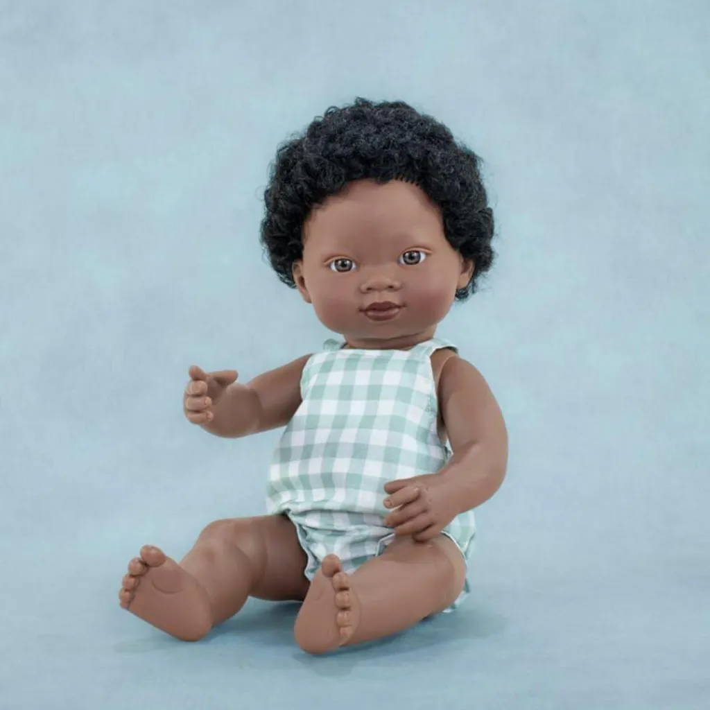 Miniland Poupée garçon africain (38 cm)