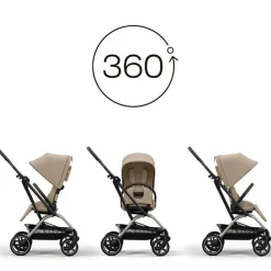 Cybex Poussette compacte Eezy S Twist+ 2 Almond Beige