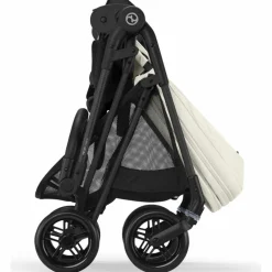 New Poussette compacte Melio Carbon Canvas White Poussette Compacte