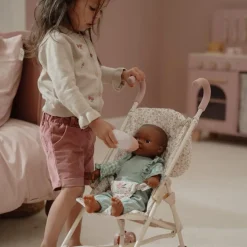 Hot Poussette pour poupée en métal rose Poussette Pour Poupée