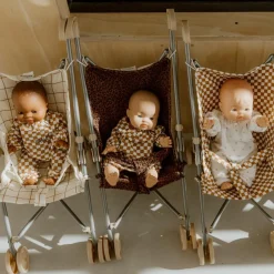 Atelier Wagram Poussette pour poupée Gaze Léopard Marron