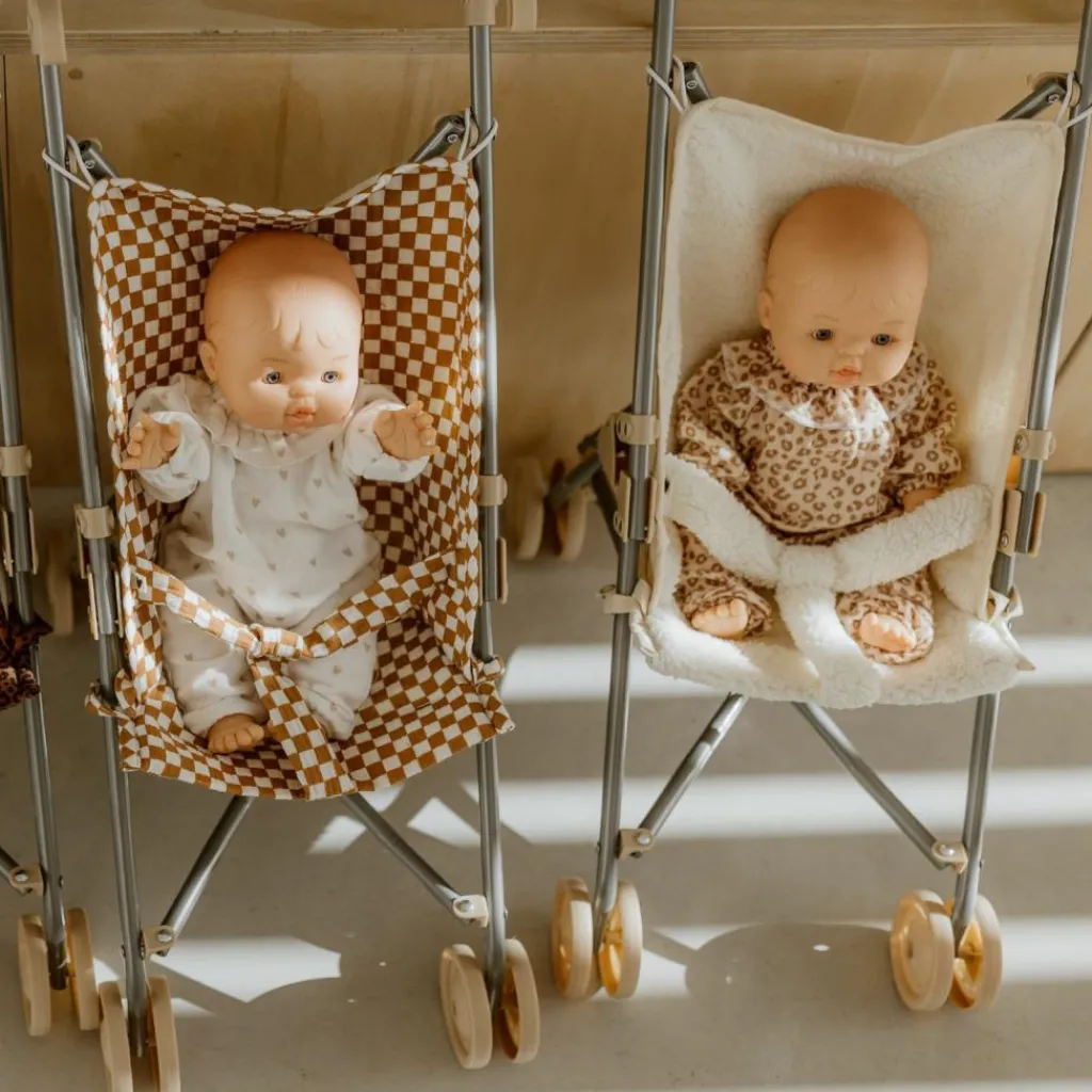 Atelier Wagram Poussette pour poupée Gaze Damier