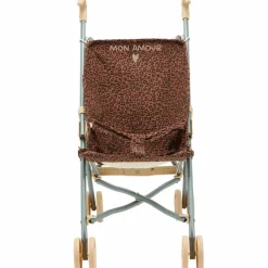 Atelier Wagram Poussette pour poupée Gaze Léopard Marron (personnalisable)