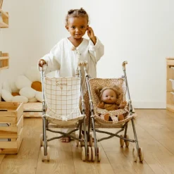 Clearance Poussette pour poupée Gaze Léopard Poussette Pour Poupée