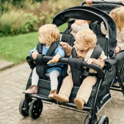 Clearance Poussette quadruple noir Poussette Double
