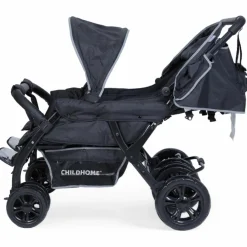 Clearance Poussette quadruple noir Poussette Double