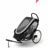 Discount Poussette remorque à vélo Zeno Bike All Black Poussette Tout Terrain