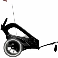Discount Poussette remorque à vélo Zeno Bike All Black Poussette Tout Terrain