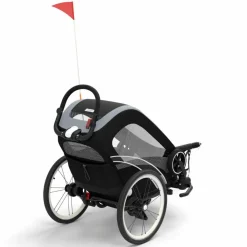 Discount Poussette remorque à vélo Zeno Bike All Black Poussette Tout Terrain