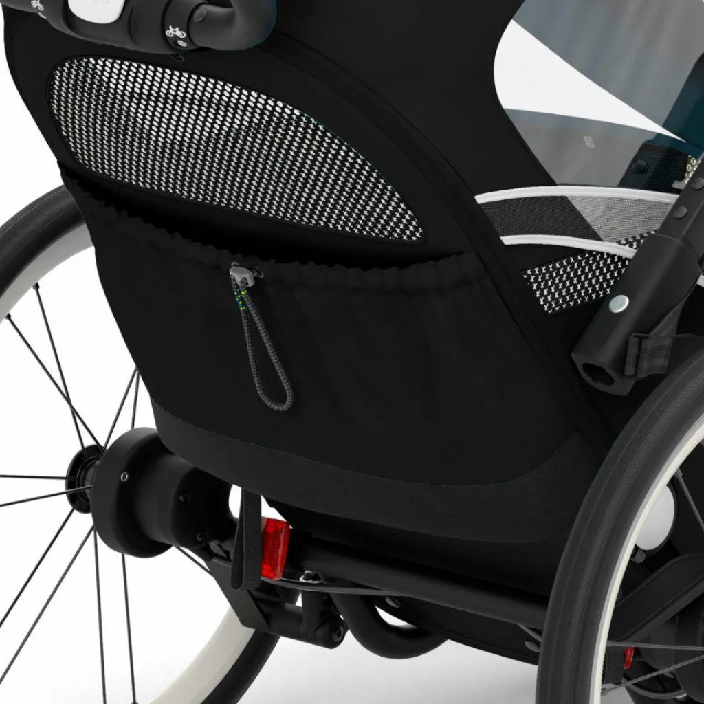 Discount Poussette remorque à vélo Zeno Bike All Black Poussette Tout Terrain
