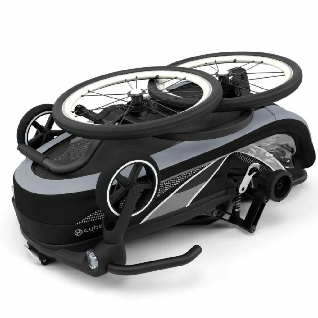 Discount Poussette remorque à vélo Zeno Bike All Black Poussette Tout Terrain