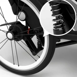 Discount Poussette remorque à vélo Zeno Bike All Black Poussette Tout Terrain