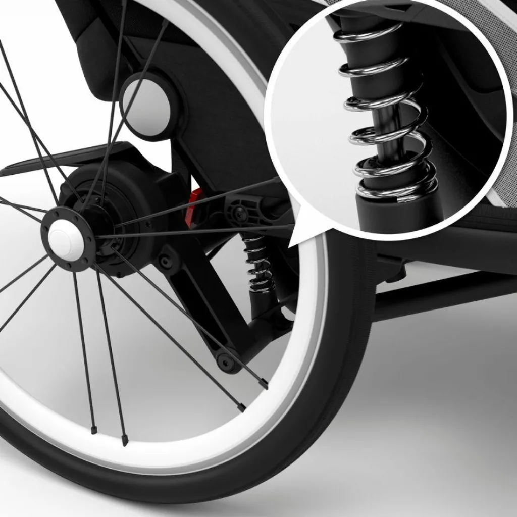 Discount Poussette remorque à vélo Zeno Bike All Black Poussette Tout Terrain