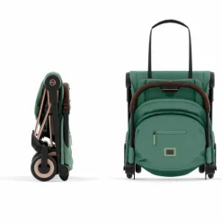 Clearance Poussette ultra-compacte COYA Rosegold Leaf Green Poussette Compacte