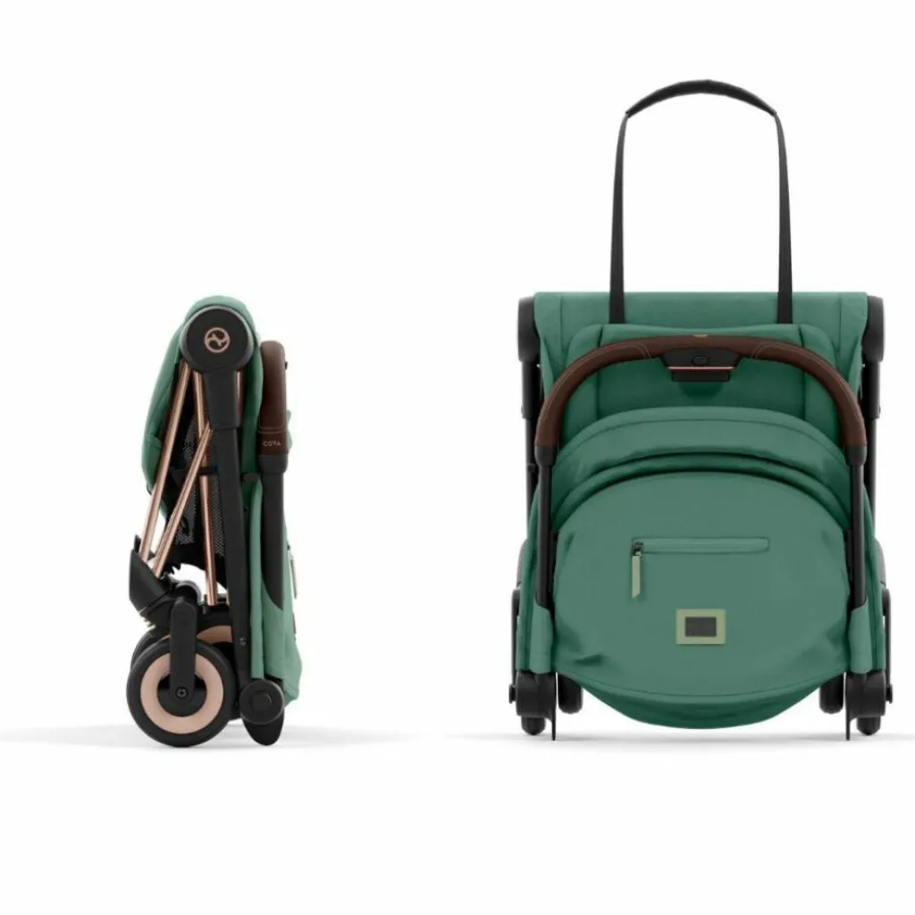 Clearance Poussette ultra-compacte COYA Rosegold Leaf Green Poussette Compacte