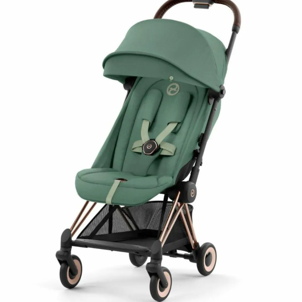 Clearance Poussette ultra-compacte COYA Rosegold Leaf Green Poussette Compacte