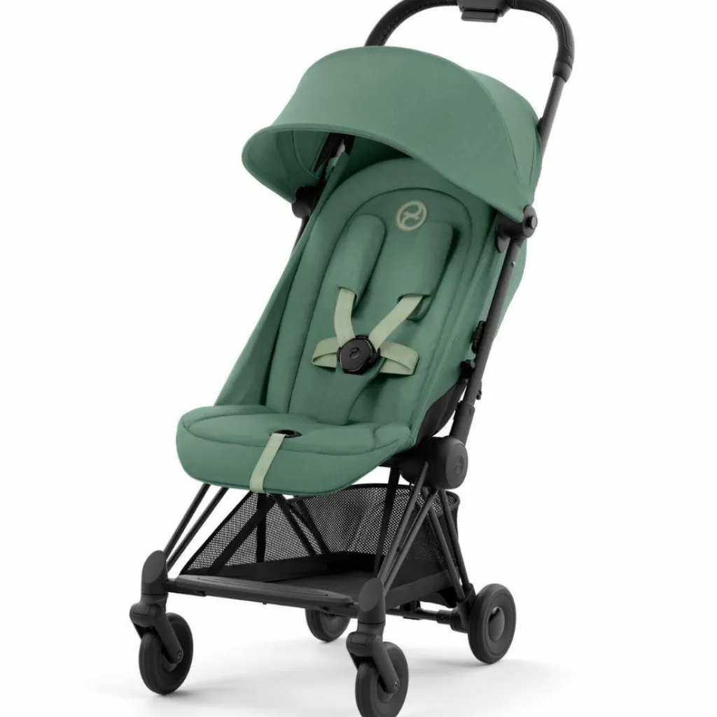 Clearance Poussette ultra-compacte COYA Matt Black Leaf Green Poussette Compacte