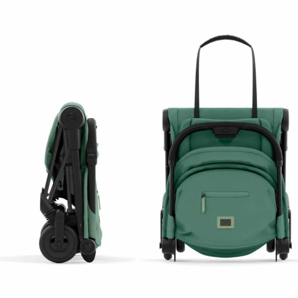 Clearance Poussette ultra-compacte COYA Matt Black Leaf Green Poussette Compacte