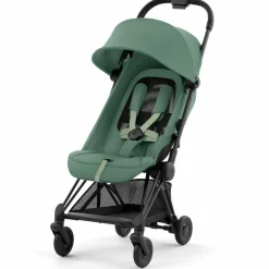 Clearance Poussette ultra-compacte COYA Matt Black Leaf Green Poussette Compacte