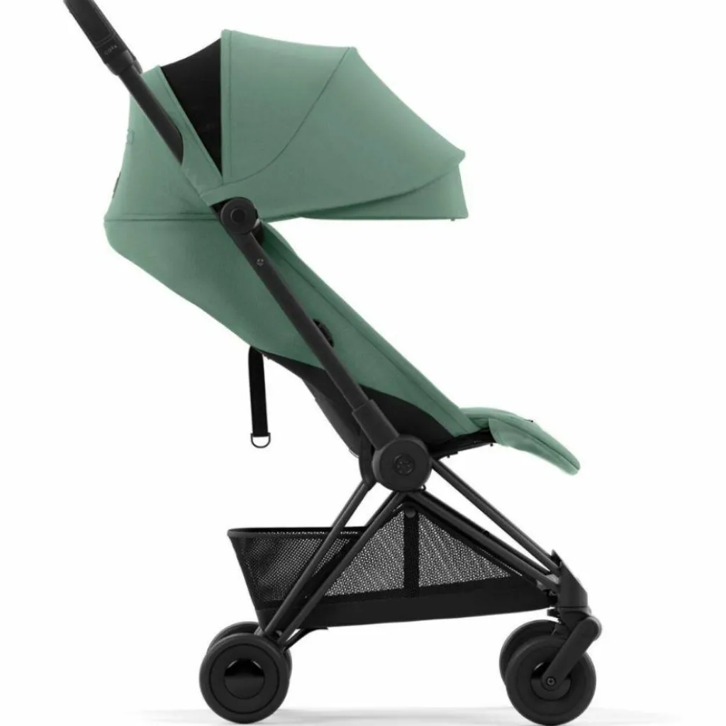 Clearance Poussette ultra-compacte COYA Matt Black Leaf Green Poussette Compacte