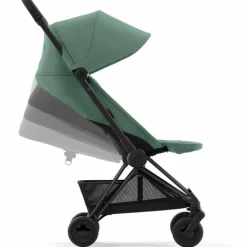 Clearance Poussette ultra-compacte COYA Matt Black Leaf Green Poussette Compacte