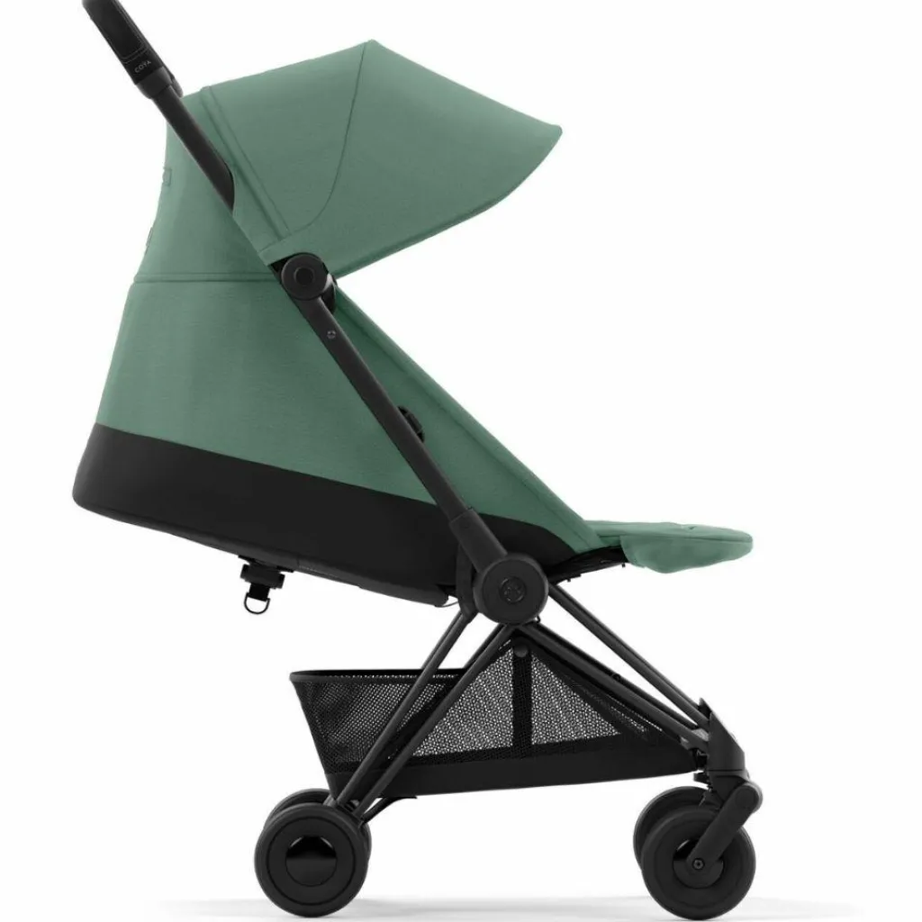 Clearance Poussette ultra-compacte COYA Matt Black Leaf Green Poussette Compacte