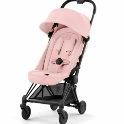 Poussette ultra-compacte COYA Matt Black Peach Pink Poussette Compacte