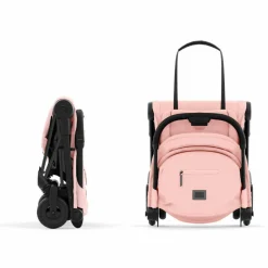Poussette ultra-compacte COYA Matt Black Peach Pink Poussette Compacte