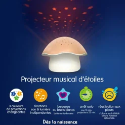 Outlet Projecteur d'étoiles Champignon rose Projecteur D'Ambiance