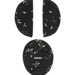 Protection pour sangles de siège auto universel Romantic Leaves Noir Protège Ceinture