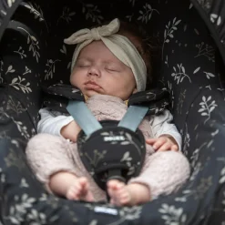 Protection pour sangles de siège auto universel Romantic Leaves Noir Protège Ceinture