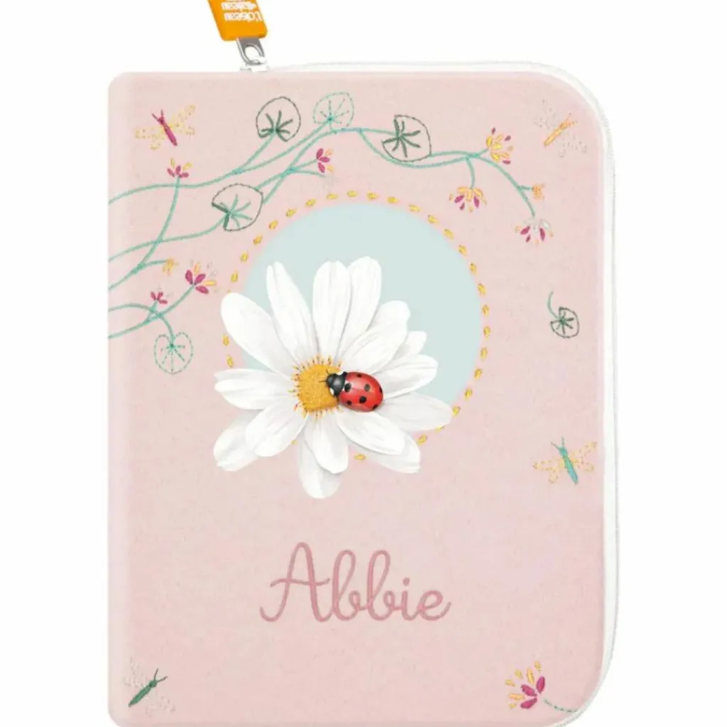 L'oiseau bateau Protège carnet de santé Coccinelle Marguerite (personnalisable)