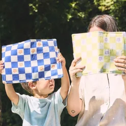 Online Protège carnet de santé Comme un bonbon Romy damier bleu Protège Carnet De Santé