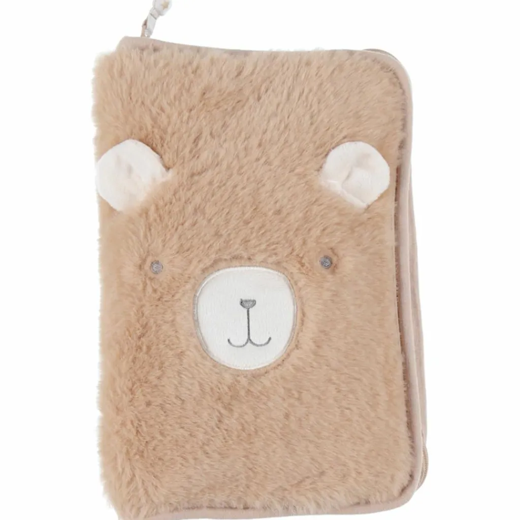 Noukie's Protège carnet de santé fausse fourrure camel Lily