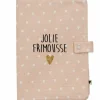 Outlet Protège carnet de santé Gaze Cœurs Beige (personnalisable) Protège Carnet De Santé