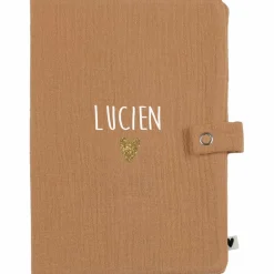 Atelier Wagram Protège carnet de santé Gaze Camel (personnalisable)