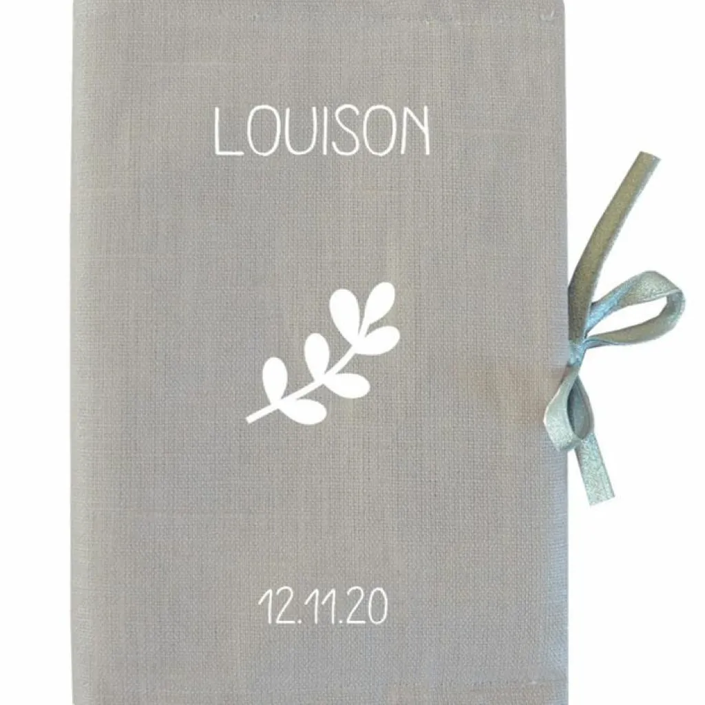 Les Griottes Protège carnet de santé gris (personnalisable)