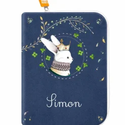 L'oiseau bateau Protège carnet de santé lapin couronne (personnalisable)