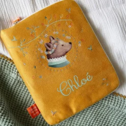 Clearance Protège carnet de santé ours aux fleurs (personnalisable) Protège Carnet De Santé