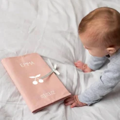Sale Protège carnet de santé rose poudré (personnalisable) Protège Carnet De Santé