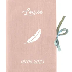 Sale Protège carnet de santé rose poudré (personnalisable) Protège Carnet De Santé